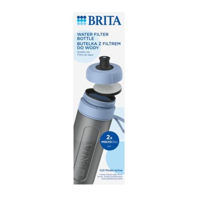 12. Butelka filtrująca Brita Active pastelowy błękit 2 dyski