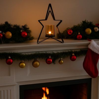 36. ŚWIECZNIK METALOWY 31,5CM GWIAZDA MICA