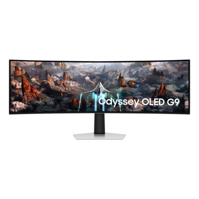 2. Samsung G93SC monitor komputerowy 124,5 cm (49") 5120 x 1440 px Dual QHD OLED Srebrny