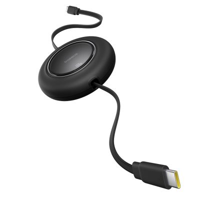 5. Kabel Baseus Free2Pull Mini 100W zwijany USB-C - USB-C 2m - czarny