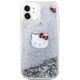 3. Etui Hello Kitty Liquid Glitter Charms Kitty Head na iPhone 11 / Xr - srebrne