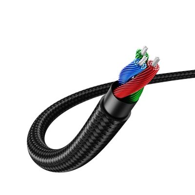 2. Ugreen kątowy kabel AUX 2 x mini jack 3,5 mm 1,5m niebieski (AV112)