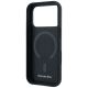 7. Etui Mercedes Leather with Ring Stand MagSafe na iPhone 18 Pro / 17 Pro - ciemnoszare