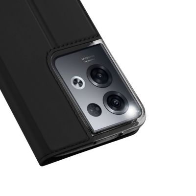 3. Dux Ducis Skin Pro etui Oppo Reno 8 Pro pokrowiec z klapką portfel na kartę podstawka czarne