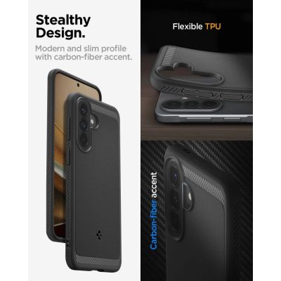 17. Etui Spigen Rugged Armor na Samsung Galaxy A57 5G - czarne