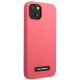 4. Etui Karl Lagerfeld Silicone Plaque na iPhone 13 mini - fuksjowy