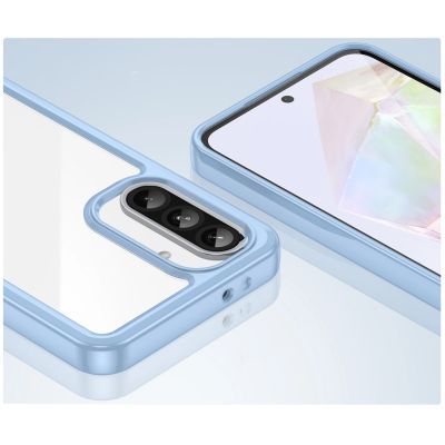 5. Etui Outer Space Case do Samsung Galaxy A26 pokrowiec z elastyczną ramką - niebieskie