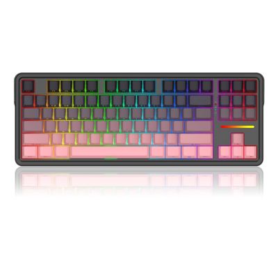 3. REDRAGON K728SP-RGB-PRO Antonium Pro klawiatura USB + RF Wireless + Bluetooth Czarny, Różowy