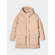 Kurtka zimowa puchowa z syntetycznym wypełnieniem damska 4F 4FWAW24TDJAF474-83S