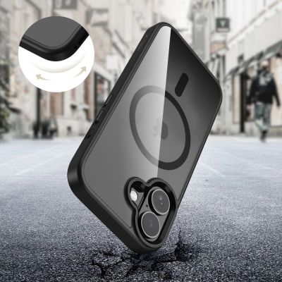 4. Etui Tech-Protect MagMat MagSafe na iPhone 17 - przezroczysto-czarne