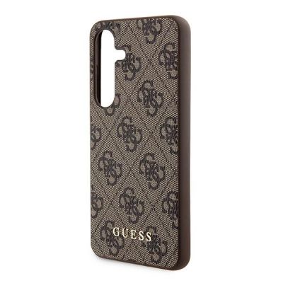 6. Etui Guess 4G Metal Gold Logo na Samsung Galaxy S24 - brązowe