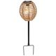 LAMPA SOLARNA KULA RATTAN BRĄZOWA PROGARDEN