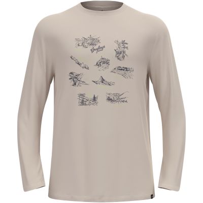 Koszulka z długim rękawem męska ODLO Merino 200 Tourist T-Shirt Crew Neck l/s szara