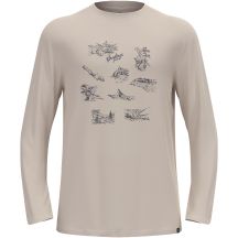 Koszulka z długim rękawem męska ODLO Merino 200 Tourist T-Shirt Crew Neck l/s szara