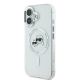 2. Etui Karl Lagerfeld IML Metal Karl&Choupette Head MagSafe na iPhone 16 - białe