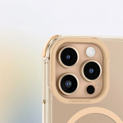 12. Etui silikonowe AMAZINGTHING Omni Mag Case do iPhone 16 Pro - różowe złoto