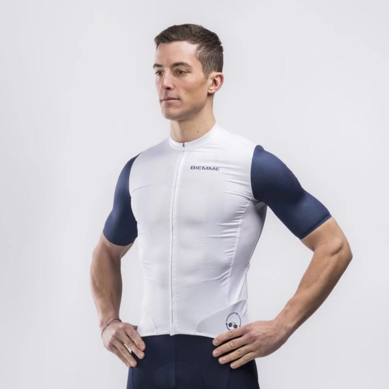 3. Biemme koszulka NATURE biało granatowa S