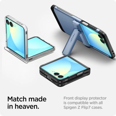 14. Szkło hartowane Szkło Spigen Glas.TR EZ Fit HD na Samsung Galaxy Z Flip 7 - przezroczyste