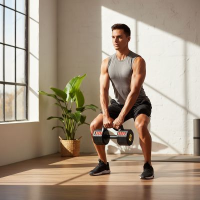 12. HL05 3w1 HANTLA REGULOWANA Z FUNKCJĄ PODPÓRKI DO POMPEK I KETTLEBELLA HMS