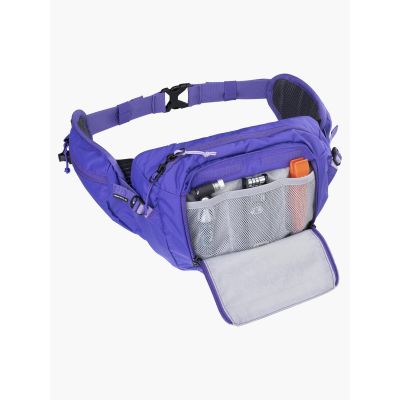 4. Nerka rowerowa EVOC Hip Pack 3 + bukłak Hydration Bladder 1,5 violet