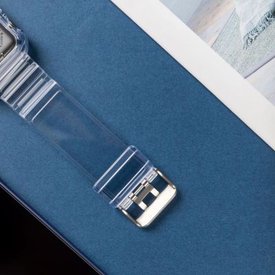 4. Silikonowa opaska pasek bransoleta bransoletka etui Strap Light Set do zegarka Apple Watch 40 mm - niebieska
