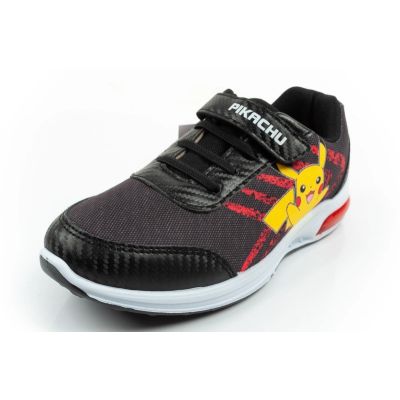 3. Leomil buty sportowe dziecięce sneakersy Pokemon lekkie na rzep LED czarne
