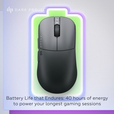 10. Dark Project Novus SE Wireless Gaming myszka Oburęczny RF Wireless + USB Type-C Optyczny 26000 DPI