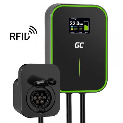 4. Ładowarka Green Cell Wallbox EV PowerBox 22kW z gniazdem i RFID