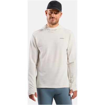 7. Bluza z kapturem męska Odlo ESSENTIAL THERMAL Mid layer hoody beżowa