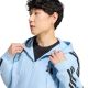 4. Bluza męska adidas Essentials 3-Stripes Fleece Full-Zip Hoodie błękitna KY4143