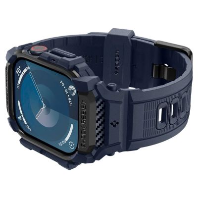 7. Pasek Spigen Rugged Armor "Pro" do Apple Watch 46 mm - niebieski