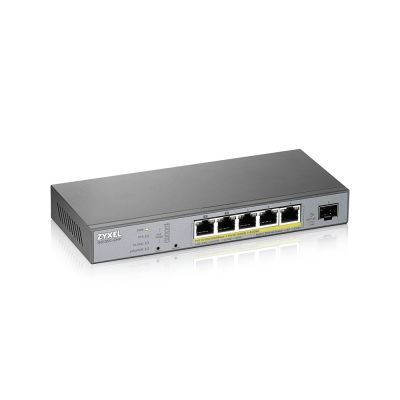 7. Switch Zyxel GS1350-6HP 6p PoE (PoE+: 3;PoE++: 2) 60W Managed Gigabit
