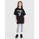 3. T-shirt oversize z nadrukiem dziewczęcy 4F FJRSS25TTSHF2646-20S