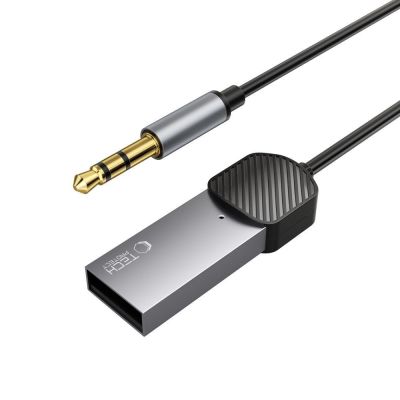 2. Adapter Tech-Protect UltraBoost audio mini jack 3.5mm (męski) / Bluetooth - szary