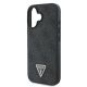 6. Etui Guess Leather Metal Logo Strass Crossbody na iPhone 16 - czarne