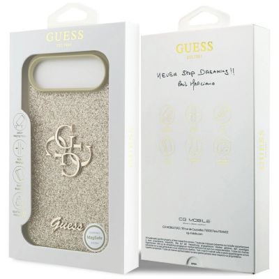 8. Etui Guess Fixed Glitter Big 4G na iPhone Air - złote
