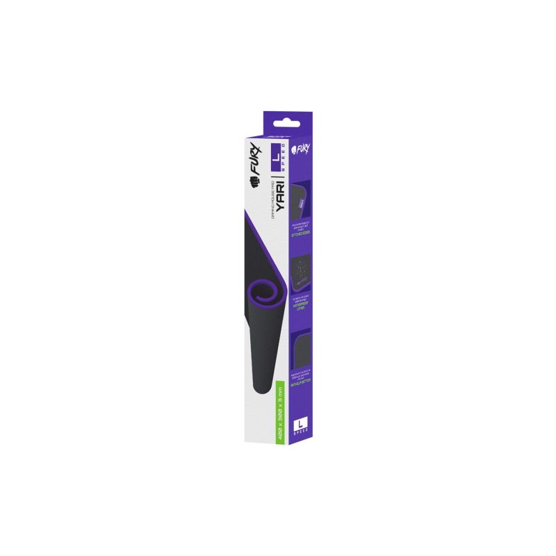 2. Podkładka pod mysz Fury Speed L czarna 400x300 mm