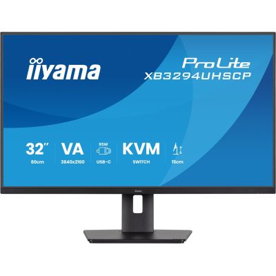 15. Monitor iiyama ProLite 32’’ 4K VA z USB-C (95W), przełącznikiem KVM i obsługą PiP/PbP
