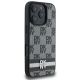 4. Etui DKNY Checkered Pattern & Printed Stripes na iPhone 16 Pro Max - czarne