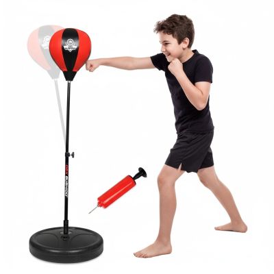 12. Stojąca gruszka bokserska dla dzieci DBX PRO  72 - 102 cm czerwona