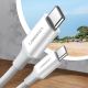 2. Kabel Ugreen US264 60519 USB-C / USB-C PD QC AFC 1.5m - biały