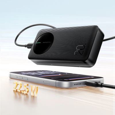 15. Powerbank Joyroom JR-PBF14 Pro 22,5W 20000mAh z wyświetlaczem cyfrowym 2x USB-A 1x USB-C - czarny