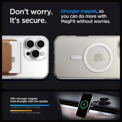 11. Etui Spigen Liquid Crystal Mag MagSafe na iPhone 16 Pro - przezroczyste