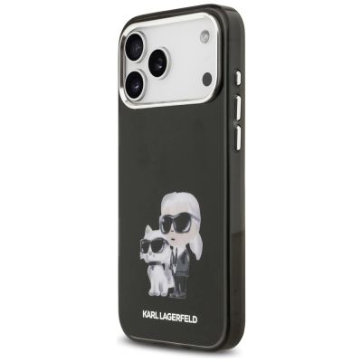 2. Etui Karl Lagerfeld IML Aquarelle Karl & Choupette & Logo MagSafe na iPhone 17 Pro Max - czarne