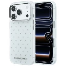Etui Karl Lagerfeld IML Rhinestones Allover and Electroplated Logo na iPhone 17 Pro Max / 18 Pro Max  - białe