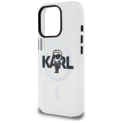 6. Etui Karl Lagerfeld IML Karl Sketch Logo MagSafe na iPhone 16 Pro Max - przezroczyste