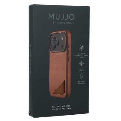 16. Etui skórzane do iPhone 17 Pro Tan Mujjo