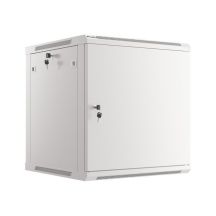 SZAFA INSTALACYJNA RACK WISZĄCA 19" 12U 600X600 SZARA DRZWI METALOWE (FLAT PACK)