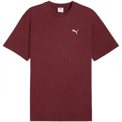 2. Koszulka męska Puma Ess Elevated Relaxed Wash Tee bordowa 688048 96