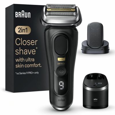 Braun Series 9 Pro+ 9590cc Wet & Dry Golarka foliowa Przycinarka Czarny